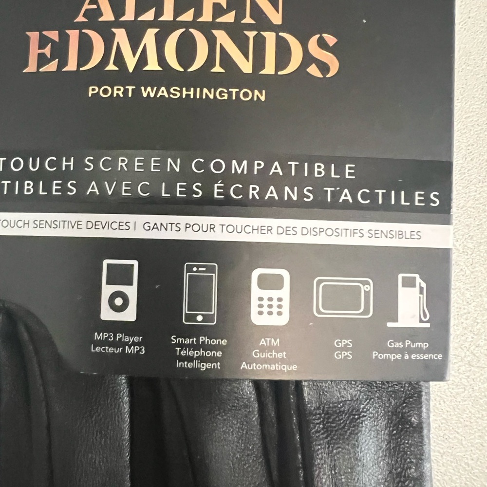 Allen Edmonds Cashmere Lined Leather Tech Gloves - Picture 5 of 8